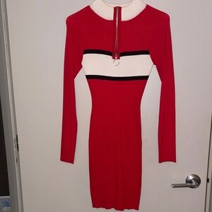 Red and White Women's Dress